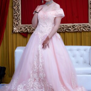 pink bridal dress